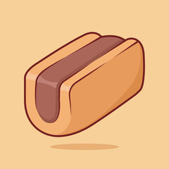 vector illustration of ice cream bun