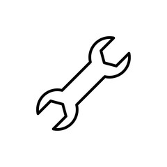 Wrench icon linear logo isolated