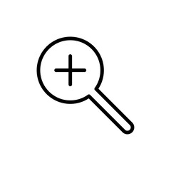 Zoom in icon linear logo isolated