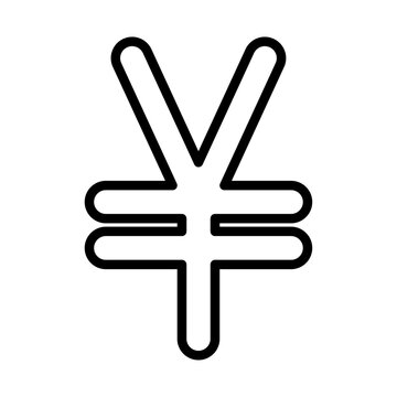 recommend clip art: Yen icon linear logo isolated