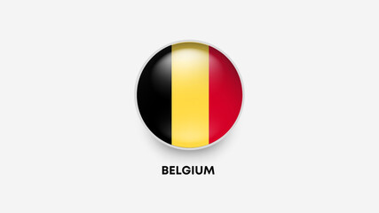 Fototapeta premium belgium 3d flag vector illustrator