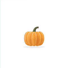 Simple flat 2D icon pumpkin isolated on a transparent background, vector, flat design, animation design, vector, flat design, animation design, simple flat 2D icon, minimalist design, vector 
