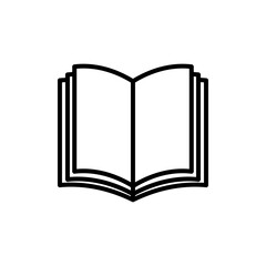 Book icon linear logo isolated