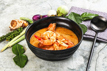 Tom Yum soup with prawn