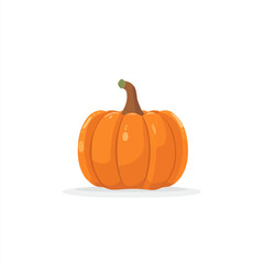 Simple flat 2D icon pumpkin isolated on a transparent background, vector, flat design, animation design, vector, flat design, animation design, simple flat 2D icon, minimalist design, vector 