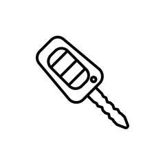 Car Key icon linear logo isolated