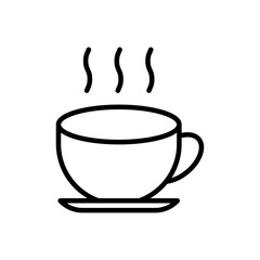 Coffee icon linear logo isolated