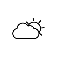 Cloudy Day icon linear logo isolated