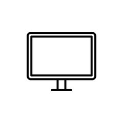 Computer screen icon linear logo isolated
