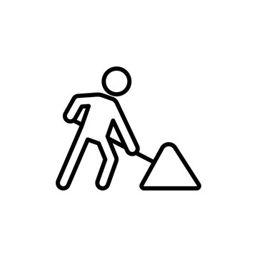 recommend clip art: Construction icon linear logo isolated