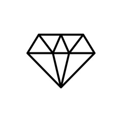 Diamond icon linear logo isolated