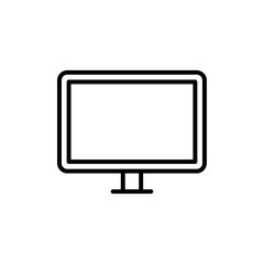 Desktop icon linear logo isolated