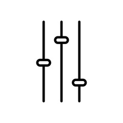 Equalizer icon linear logo isolated