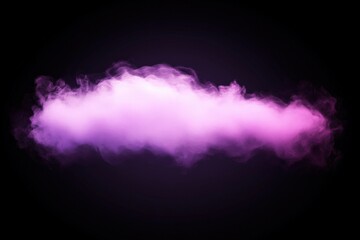 Fototapeta premium Soft purple puff of smoke creating a glowing aura on a black background, perfect for fantasy and magical themes
