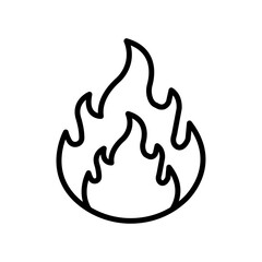 Fire icon linear logo isolated