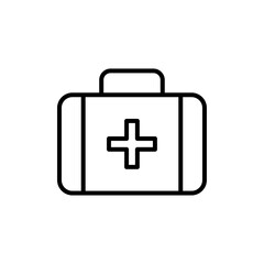 First aid icon linear logo isolated