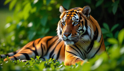 Obraz premium a tiager on eat food. 