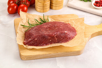 Raw beef meat uncocked steak