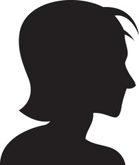 Woman Avatar Silhouette Illustration