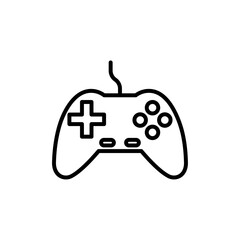 Gaming controller icon linear logo isolated