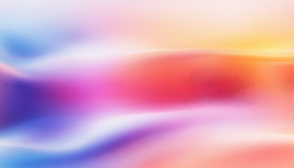 Abstract gradient blurred pattern colorful with realistic grain noise effect background, for art product design and social media, trendy and vintage style, liquid chameleon effect, y2k style, light 