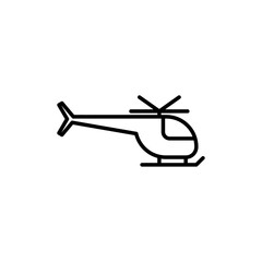 Helicopter icon linear logo isolated