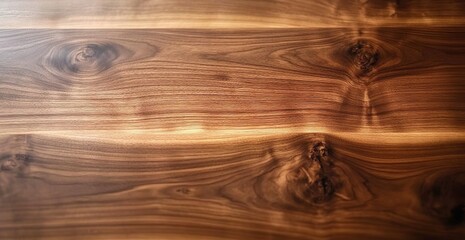 Fototapeta premium A close-up of the rich, dark wood grain texture on an acacia wooden tabletop. 