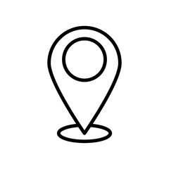 Located icon linear logo isolated