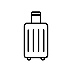 Luggage icon linear logo isolated