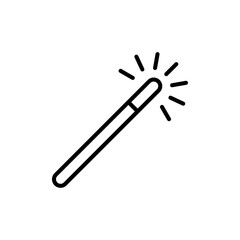 Magic wand icon linear logo isolated