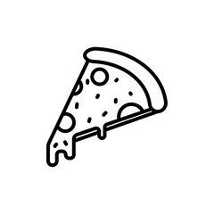 Pizza icon linear logo isolated