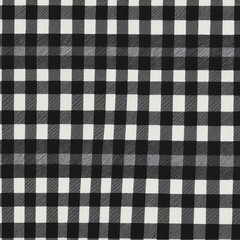 Black and white checkered pattern, white isolated background.