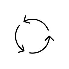 Reuse icon linear logo isolated