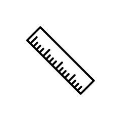 Ruler icon linear logo isolated