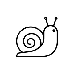 Snail icon linear logo isolated