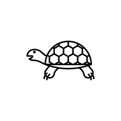Tortoise icon linear logo isolated