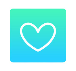 緑色のグラデーション｜ハートマーク