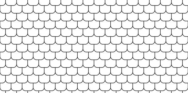 Vector roof tiles pattern. Modern contemporary geometric shape design. Digital architectural material and texture resource.
