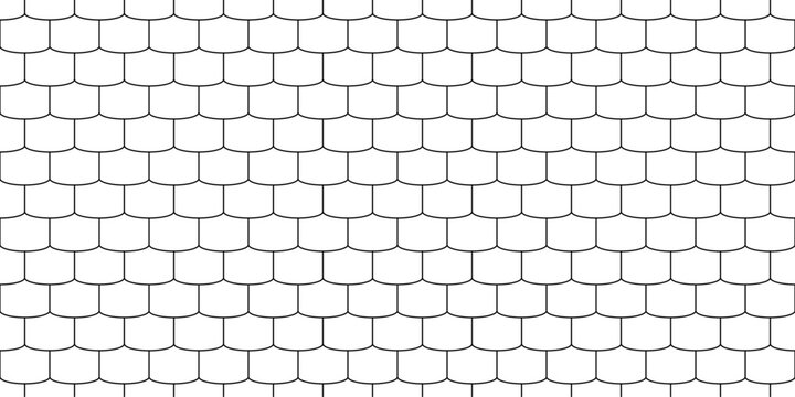 Vector roof tiles pattern. Modern contemporary geometric shape design. Digital architectural material and texture resource.