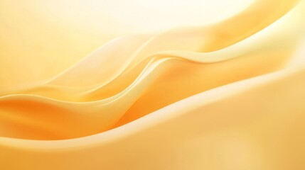 Obraz premium Soft and Flowing Yellow Fabric Waves Creating an Ethereal Atmosphere Suitable for Backgrounds, Textures, and Creative Design Projects to Evoke Warmth and Serenity