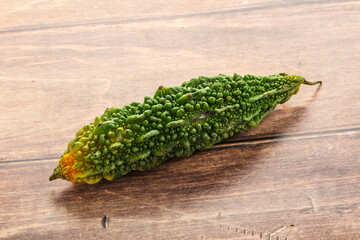 Raw green exotic tropical bitter melon