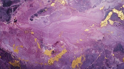 Naklejka premium Pink marble pattern with flowing gold accents on a rich violet background, offering a luxurious and elegant decorative design ideal for interior decor and artistic projects.