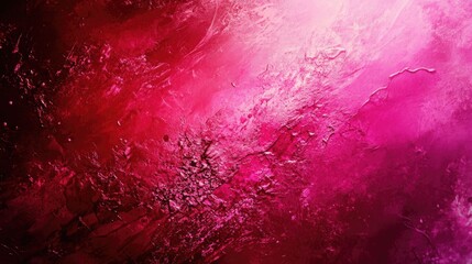 Obraz premium Vivid abstract painting with dynamic cerise textures and varied brushstrokes, creating a rich visual landscape filled with depth and vibrant hues, abstract art inspiration.