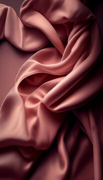 Abstract beautiful silky chiffon texture, luxury liquid wavy satin cloth, soft fabric, vertical. Generative AI