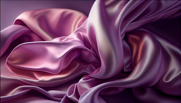 Abstract beautiful silky chiffon texture, luxury liquid wavy satin cloth, soft fabric. Generative AI