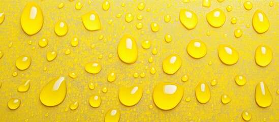 Water-drops on yellow