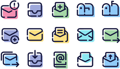Set of Email icons