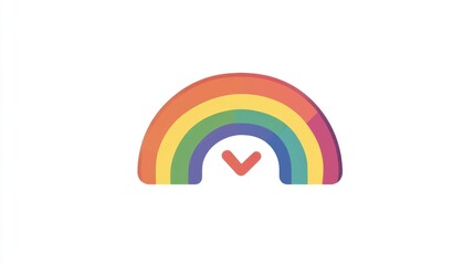 Fototapeta premium Colorful Email Icon with Rainbow Design Symbolizing Vibrant Communication and Joyful Interactions