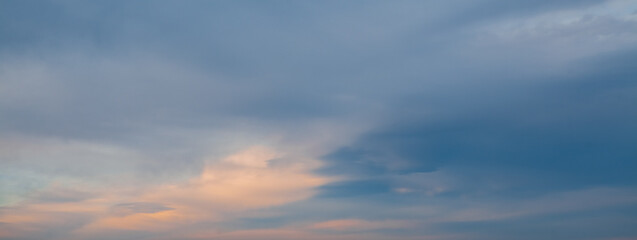 beautiful sunset sky with clouds