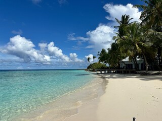 Maldives tropical island beach resort Rasdhoo coral atoll